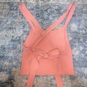 Aritzia Wilfred Cayenne Knit Sweater Top in Pink